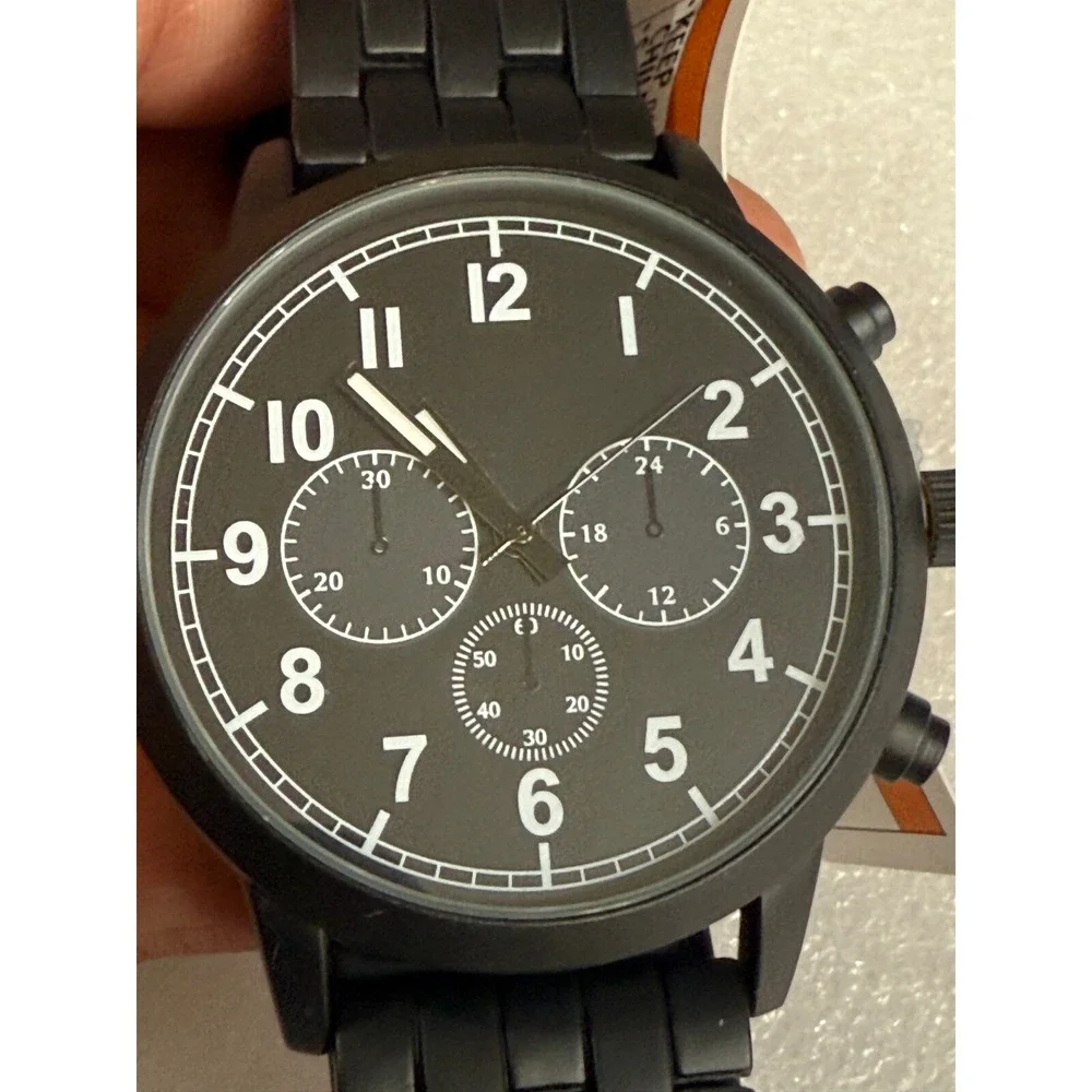 Geneva‎ Mens Black Bracelet Watch Mac7120jc